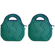 2PK Annabel Trends 30cm Neoprene Lunch Bag Food Storage - Zig Zag