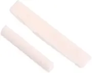 NSXAYIWE 12 String Acoustic Guitar Bone Bridge Saddle and Nut, Made of Real Bone, Acoustic Guitar Accessories