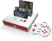 Retro-Bit Super Retro Trio HD Plus 720P 3 in 1 Console System (2018) - for NES SNES and Sega Genesis Original Game Cartridges - Red/White