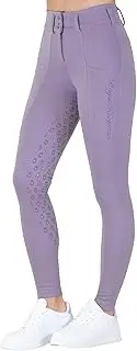 [Royal Horsemen] Jodhpurs - Silicone Full Seat - Women & Girls - with Mobile Phone Pockets & Belt Loops - High Waist, Shaping Effect Size XXS-XL, Lavenderhaze, Small Slim