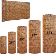 Natural Reed Fencing Rolls balcony privacy Outdoor Privacy Fence Panels Decorative Bamboo Fencing for Outdoor Balcony Garden Backyard 50/60/70/80/90/100/110/120/130/140/150cm(130*500cm(4.3*16.4ft))