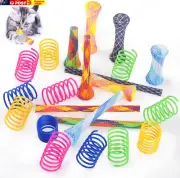 22PCS Cat Interactive Toys, Cat Spiral Spring Cat Tube Spring Toy Interactive Ca