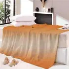 Orange Makes Progress Fog Light 3D Warm Plush Fleece Blanket Picnic Sofa Couch