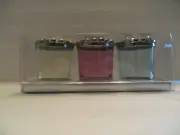 Set of 3 Amici Glass Votive Candle Holders