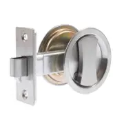 Lane Satin Stainless Steel Round Privacy Cavity Slider