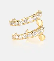 [Melissa Kaye] Melissa Kaye Lola 18kt gold ear cuff with diamonds One Size gold