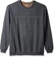 Tommy Hilfiger Arrow Men's Big Long Sleeve Sueded Fleece Crew, Carbon Heather, 3X-Large Tall