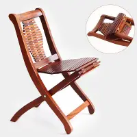 在飛比找Yahoo!奇摩拍賣優惠-紅木椅子靠椅便攜式折疊椅酸枝木黑檀木休閑椅實木中式仿古折疊椅