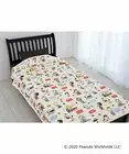 PEANUTS Snoopy & Friends Bed Blanket 2 Colors Beige / Brown