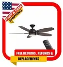 Daniel Island 52 in LED Outdoor Matte Black Ceiling Fan with Light
