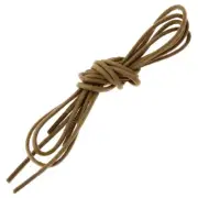 Les Lacets Français. Lacets ronds et fins. 2mm, Coton. Marron Chameau. -