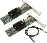 10Gb SFP+ PCI-E Network Card NIC, 2PCS PCIE SFP+ Network Adapter MNPA19 10Gb SFP+ PCIE Network Card with 3.28ft Conversion Cable Pice Network Adapter Card for for PC