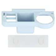 Punch Free Hair Dryer Bracket Hands Free Curly Hair Holder for Bathroom Hair Tool Storage RackBlue