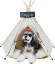 24-Inch Dog Teepee Tent Indoor,M Size Pet Tent Bed for Small Dogs and Cats,Indoo