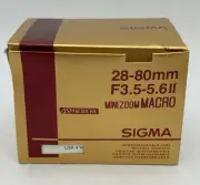 Sigma 28-80mm F3.5-5.6 Aspherical High Speed Mini Zoom Macro Lens For Canon AF