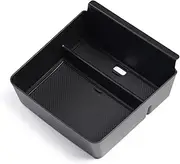 GUERBEIS Car Center Console Armrest Storage Box Fit For Tesla Model S 2022 Central Storage Organizer Container Tray Auto Accessories Vehicle Console storage box unit(Ordinary Style Black)