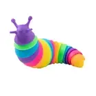 Fun Express Super Sensory Rainbow Fidget Slugs - 6 Pc