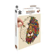 140pc Puzzle Master Series-1 Wooden Jigsaw Puzzle w/ Stand Set Kids 8y+ Lion