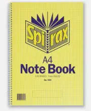 4x Spirax 595 A4 Notebook 120 Pages 7mm Ruled Spiral Side Opening School Book