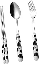 ABOOFAN 1 Set of Children Stainless Steel Spoon Chopstick Kit Baby Fork Chopstick