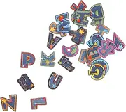 Angoily 26pcs Embroidered Alphabet Patches Sew on Pants Patches for Jeans Decorative Iron-on Letters for DIY Clothing