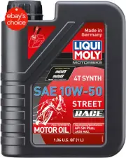 Motorbike 4T Synth SAE 10W-50 1L 4-Stroke Oil Street Race Engine Lubricant