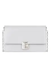 Givenchy Medium 4G Bag in Box Leather with Chain Cloud Grey