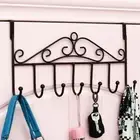 Punch-free Over the Door Hanger 7 Hooks Coat Rack Bedroom Hat Purse Robe
