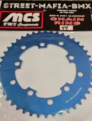 MCS CHAINRING BMX BIKE SPROCKET 44t BLUE USA GT Haro SE Racing Redline JMC new