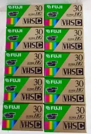 10 Fuji VHS-C Pro Premium High Grade Camcorder 30 min Video Cassettes - JAPAN