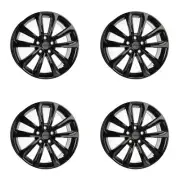 Set of 4 17in Black Alloy Wheel Rims for Honda Pilot, OE5K4Z2 5x120 5Lug 17x7 (for: Honda)
