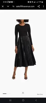Elie TahariThe Amalia Pleated Dress sz medium