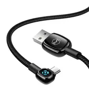 Woodpecker Series 90 Degree Auto Disconnect Micro USB to USB Cable, Length: 1.5m (Black)