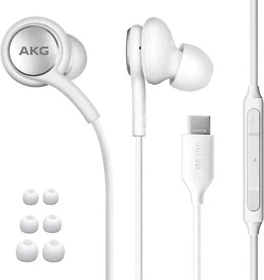 AKG Earphones Type C Plug with Microphone for Samsung Galaxy A42 - White