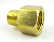 1pc Brass Pipe 1/4" Male - 3/8" NPT Female Adapter Reducer MettleAir 120-CB