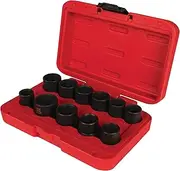 Performance Tool M991 11pc Master Lug Nut Socket Set, Designed to fit Lug Nuts That Measure 17, 18.5, 20, 21.5, 23, 24.5 or 26mm and 3/4, 13/16, 1 and 1-1/8 inch