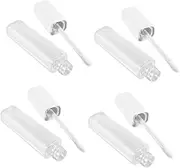 VALICLUD 4Pcs Square Frosted Lip Gloss Tubes Makeup Containers DIY Cosmetics Subpackaging Bottles Design Travel Friendly Leak