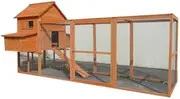 Tinnapets Outdoor Wooden Chicken Coop and Rabbit Hutch, 3m x 1.5m x 1.5m Overall Size with Large Run