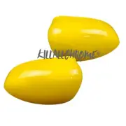Fiat 500 Replacement Gloss YELLOW Mirror Caps Abarth Punto KillAllChrome Cap 595
