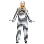Prison Convict Jailhouse Honey Inmate Adult Costume ONE SIZE