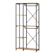 Oikiture Clothes Rack Large Open Wardrobe Coat Hanging Rail 5 shelves