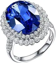 [VOLURE] Finger Joint, Ring Toe Ring,Rings,Imitation Dark Blue Tanzanites Colored Gemstone Open Ring Cluster Set Zircon Ring Layering Rings for Women