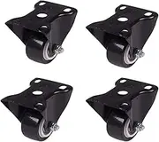 Castor Wheels 40mm/50mm 4 Moving Caster Heavy Duty Swivel for Furniture - Trolley Rubber Castors