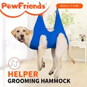 Medium Pet Grooming Hammock Nail Trimming Care Dog Cat Beauty Blue L Size -BL-L