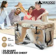 Portable 35 Quart Cooler Ice Chest Camping Outdoor Party Drink 54 Cans Capacity