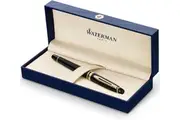 Waterman S0951680 Expert Black Gold Trim Rollerball Pen