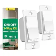 3 Way Smart Switch by | Smart Life App, 2.4G WiFi, no hub, 1 Master and 1 add