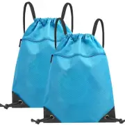 2 Pieces Drawstring Backpack Bag, Waterproof Drawstring Gym Bag, Draw String ...