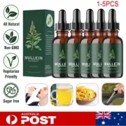 60ML Mullein Leaf Extract Drops Lung Cleanse Respiratory Herbal Drop Health AU