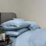 Bedding King 600TC Pure Cotton Sheet Set Plain - Casper Single